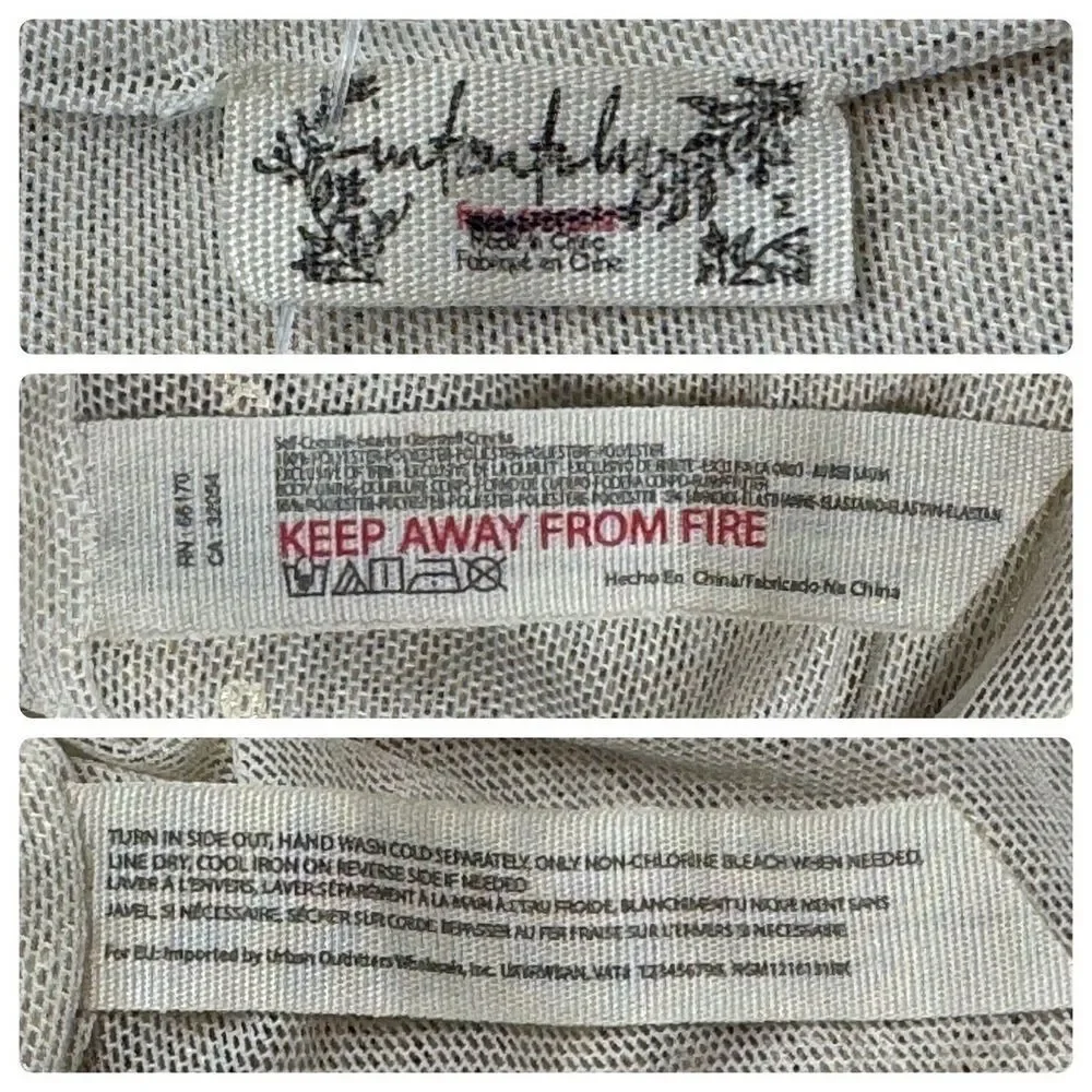 INTIMATELY FREE PEOPLE Sparks Fly Iridescent Gold Shimmery Sequin Bodysuit Sz M - Picture 12 of 12